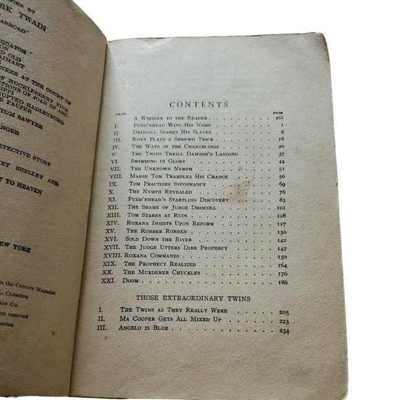 1922 BOOK PUDD'NHEAD WILSON & THOSE EXTRAORDINARY TWINS BY MARK TWAIN, Harper - Picture 9 of 12